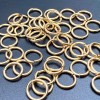 Колечки соединительные, разъёмные, размер 8х1 мм, люкс, качество ААА, латунь, цвет золото, цена за 20 шт