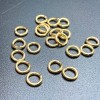 Колечки соединительные, запаянные, размер 0,7х4 мм латунь, цвет золото, цена за упаковку (20 шт.)