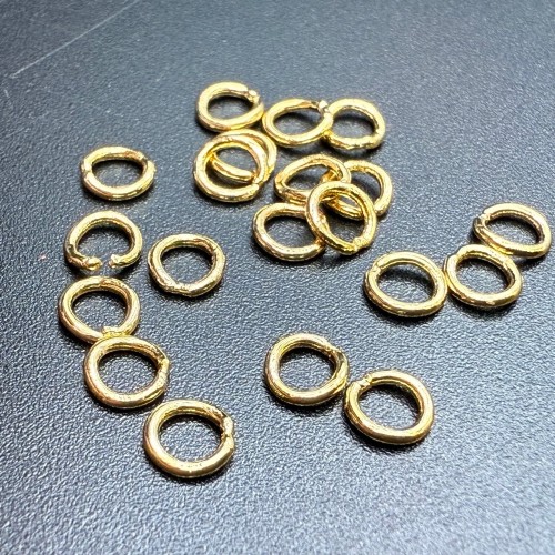 Колечки соединительные, запаянные, размер 0,7х4 мм латунь, цвет золото, цена за упаковку (20 шт.)