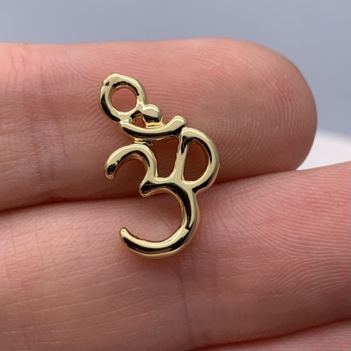 Подвеска, Ом, цвет золото, размер 13х11 мм