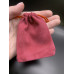 Мешочек, велюр, размер 8,5х7 см, темно-розовый  арт. 16816