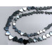 Каменные бусины, Гематит синтетический, темное серебро, сердечки, 6 мм, длина нити 38 см арт. 16911