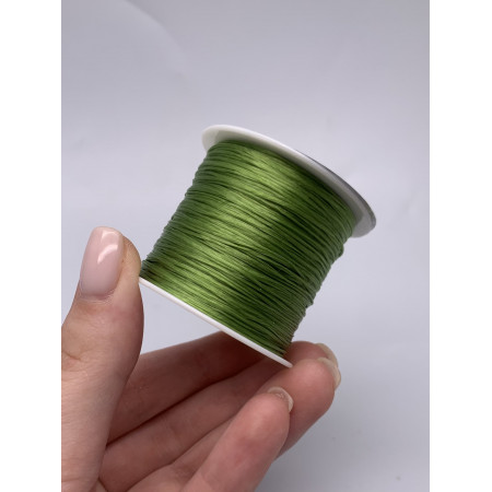 Леска-резинка, многожильная, зелёная, для плетения браслетов, толщина 0,8 мм, 50 м/катушка, цена за 1 шт