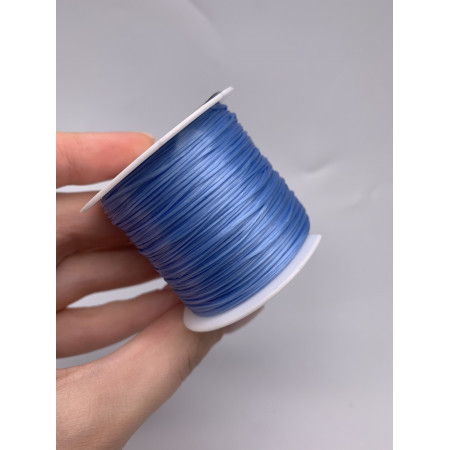 Леска-резинка, многожильная, голубая, для плетения браслетов, толщина 0,8 мм, 50 м/катушка, цена за 1 шт