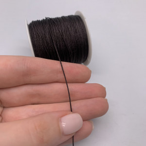 Шнур для плетения браслетов, коричневый, толщина 0,8 мм, 50 м/катушка, цена за 1 шт