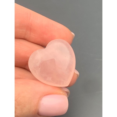 Сувенир, Розовый кварц, сердце, размер 25 мм, цена за 1 шт.