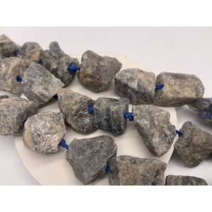 Каменные бусины, Лабрадор, не обработанный, фриформы, 20-24 мм, длина нити 38 см, 14-15 шт