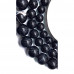 Каменные бусины, Агат, чёрный, тонированный, с полосками, шарик гладкий, 20 мм, длина нити 19 см арт. 17699