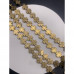 Каменные бусины, Гематит синтетический, золото, клевер, размер 8 мм, нить 38 см арт. 17771
