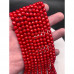 Каменные бусины, Коралл, красный, тонированный, шарик огранка, 5,5 мм, длина нити 38 см арт. 18002