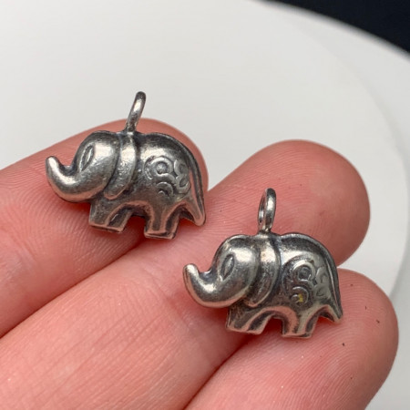Подвеска, "Слон", тайское серебро, размер 18х7 мм, цена за 1 шт.