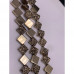 Каменные бусины, Гематит синтетический, ромб, цвет золото, размер 10х4 мм, нить 38 см арт. 18157