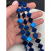 Каменные бусины, Гематит синтетический, ромб, цвет синий, размер 10х4 мм, нить 38 см арт. 18159
