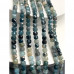 Каменные бусины, Турмалин голубой, кубик, огранка, 4х4 мм, длина нити 38 см арт. 18241