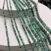 Каменные бусины, Зелёный берилл, Изумруд, люкс, шарик огранка, 3,5 мм, длина нити 38 см арт. 16115