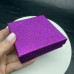 Подарочная коробочка, с ложементом, картонная, фиолетовая, блестящая, размер 90х90х30 мм арт. 18277