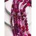 Каменные бусины, Агат, тонированный, розово-фиолетовый микс, шарик гладкий, 10 мм, длина нити 38 см арт. 18289