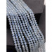 Каменные бусины, Аквамарин, голубой берилл, биконус, размер 3,8-4,4 мм, длина нити 38 см арт. 18319