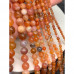 Каменные бусины, Агат Ботсвана, персиковый, люкс, шарик гладкий, размер 4 мм, нить 38 см арт. 16379