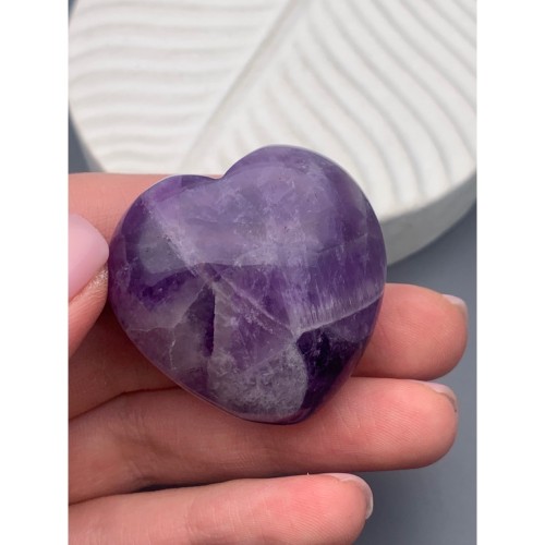 Сувенир, Аметист, сердце, размер 40 мм, цена за 1 шт.