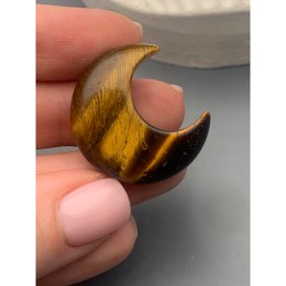 Сувенир, Тигровый глаз, луна (месяц), размер 30 мм, цена за 1 шт.