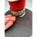 Шнур вощёный, красный, шамбала, 1 мм, цена за метр арт. 12383