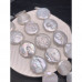 Каменные бусины, Жемчуг, барочный, монета плоская, 22 мм, толщина 5 мм, длина нити 39 см арт. 18469