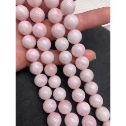 Каменные бусины, Розовый Кварц, Мадагаскарский, 12 мм, шарик гладкий, длина нити 19 см