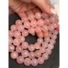 Каменные бусины, Розовый кварц, шарик гладкий, 14 мм, длина нити 38 см