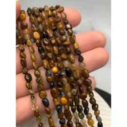 Каменные бусины, Петерсит, фриформы, 6х4 мм, длина нити 38 см