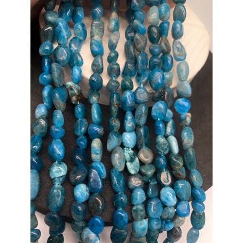 Каменные бусины, Апатит, фриформы, 8х6 мм, длина нити 38 см