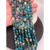 Каменные бусины, Хризоколла, фриформы, 8х6 мм, длина нити 38 см