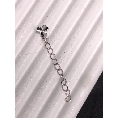 Цепочка, Удлинитель, с декоративной подвеской цветок трилистник, 6 мм, модель SS 925 , длина 3 см