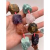 Каменные бусины, Микс камней, не обработанный, фриформы, 19-26 мм, длина нити 38 см, 14-15 шт