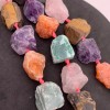 Каменные бусины, Микс камней, не обработанный, фриформы, 19-26 мм, длина нити 38 см, 14-15 шт
