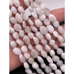 Каменные бусины, Лунный камень, фриформы, 10х8 мм, длина нити 38 см