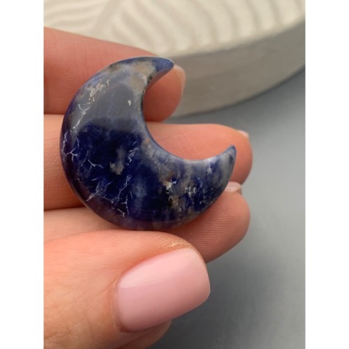 Сувенир, Содалит, луна (месяц), размер 30 мм, цена за 1 шт.