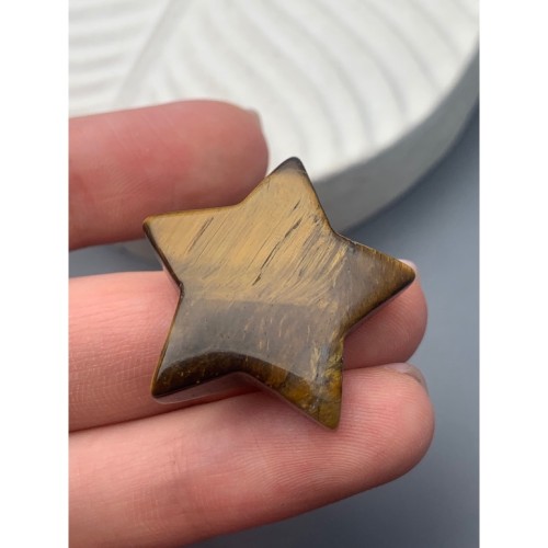 Сувенир, Тигровый глаз, звезда, размер 30 мм, цена за 1 шт.
