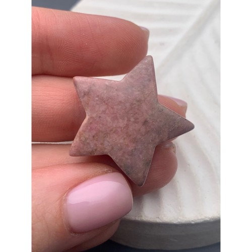 Сувенир, Родонит дендритовый, звезда, размер 30 мм, цена за 1 шт.