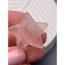 Сувенир, Розовый кварц, звезда, размер 30 мм, цена за 1 шт.