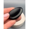 Сувенир, Агат черный, (Оникс), антистресс камень (Worry stone), размер 49х40 мм, толщина 7 мм, цена за 1 шт.