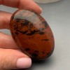 Сувенир, Обсидиан коричневый, антистресс камень (Worry stone), овальный, размер 60х40 мм, толщина 20 мм, цена за 1 шт.