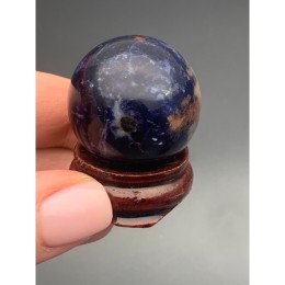 Сувенир, Содалит, шар гладкий, размер 30 мм, цена за 1 шт.