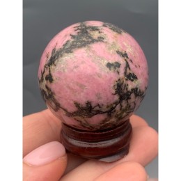 Сувенир, Родонит дендритовый, шар гладкий, размер 40 мм, цена за 1 шт.