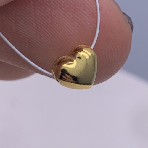 Бусина, сердце, разделитель, модель 925, покрытие родий с полозотой, размер 6 мм