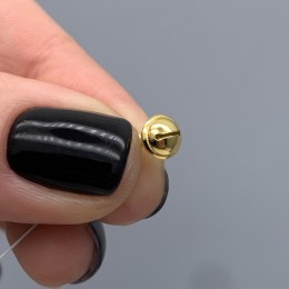 Подвеска, Колокольчик, модель 925, покрытие родий с позолотой, размер 6 мм, цена за 1 шт.