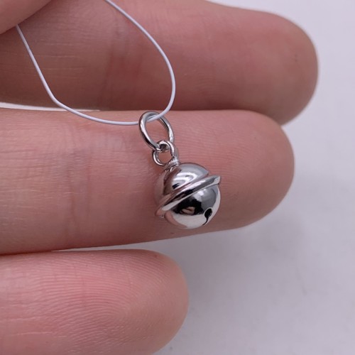 Подвеска, Колокольчик, модель 925, покрытие родий, размер 8 мм, цена за 1 шт.