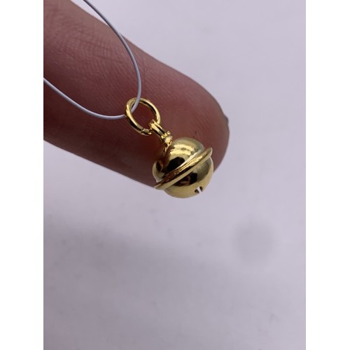 Подвеска, Колокольчик, модель 925, покрытие родий с позолотой, размер 8 мм, цена за 1 шт.