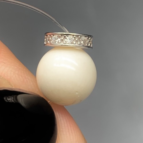 Разделитель, вставка цирконии, модель 925, покрытие родий, размер 8х2 мм