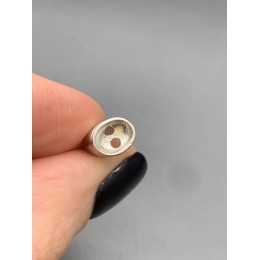 Концевик, модель 925, покрытие родий, размер 9,5х6 мм, цена за 1 шт.